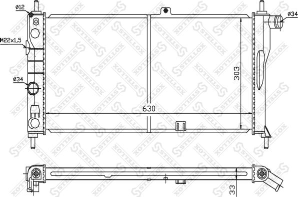 Stellox 10-25101-SX - Радиатор, охлаждение двигателя autospares.lv