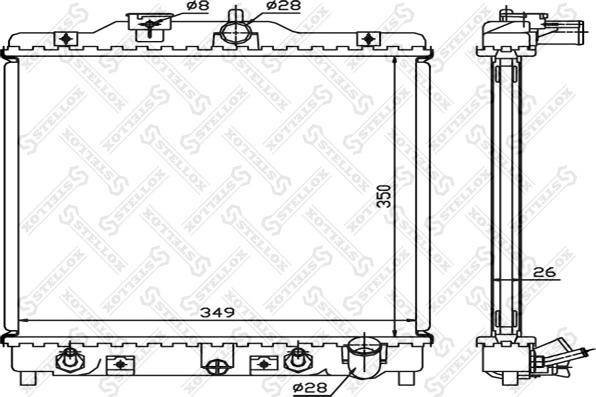 Stellox 10-25103-SX - Радиатор, охлаждение двигателя autospares.lv