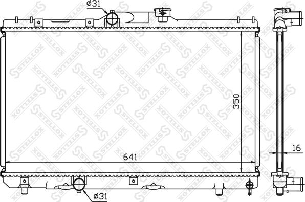 Stellox 10-25114-SX - Радиатор, охлаждение двигателя autospares.lv