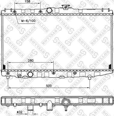 Stellox 10-25110-SX - Радиатор, охлаждение двигателя autospares.lv