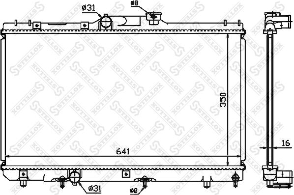 Stellox 10-25189-SX - Радиатор, охлаждение двигателя autospares.lv