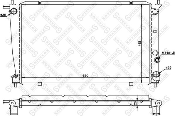 Stellox 10-25184-SX - Радиатор, охлаждение двигателя autospares.lv