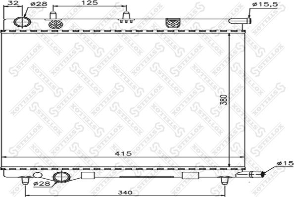 Stellox 10-25186-SX - Радиатор, охлаждение двигателя autospares.lv