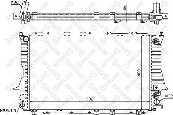 Stellox 10-25181-SX - Радиатор, охлаждение двигателя autospares.lv