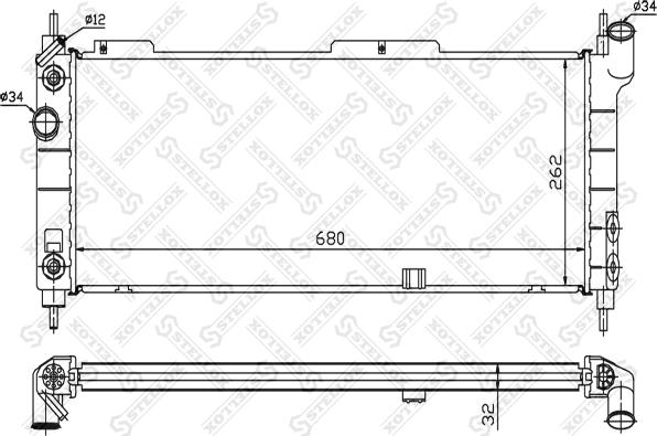 Stellox 10-25136-SX - Радиатор, охлаждение двигателя autospares.lv