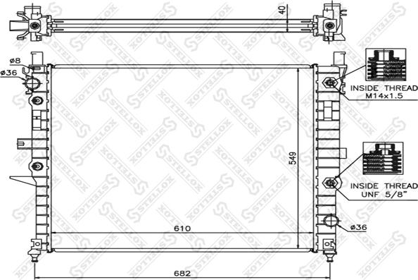 Stellox 10-25138-SX - Радиатор, охлаждение двигателя autospares.lv