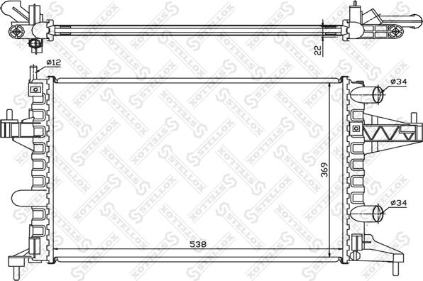 Stellox 10-25137-SX - Радиатор, охлаждение двигателя autospares.lv