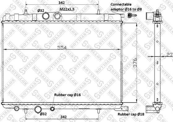 Stellox 10-25120-SX - Радиатор, охлаждение двигателя autospares.lv