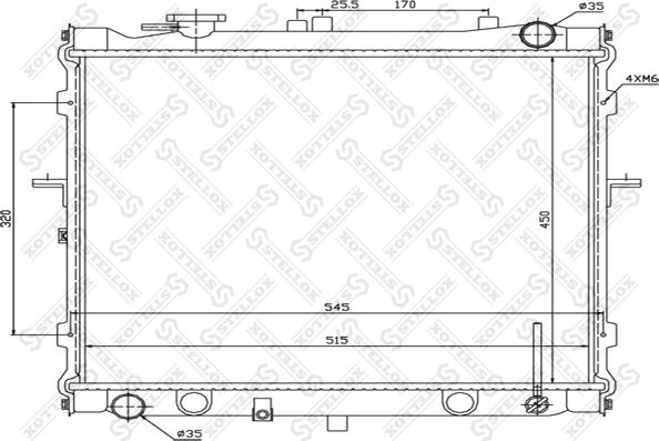 Stellox 10-25170-SX - Радиатор, охлаждение двигателя autospares.lv