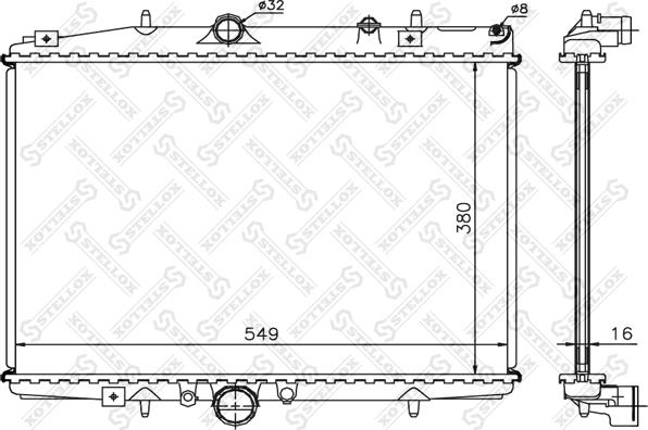 Stellox 10-25173-SX - Радиатор, охлаждение двигателя autospares.lv