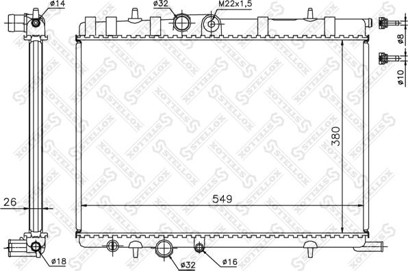 Stellox 10-25177-SX - Радиатор, охлаждение двигателя autospares.lv