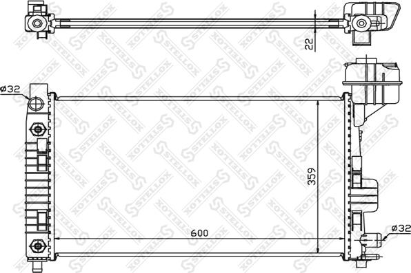 Stellox 10-25894-SX - Радиатор, охлаждение двигателя autospares.lv