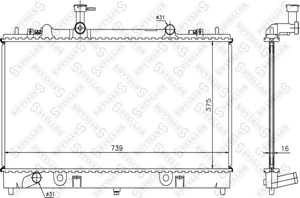 Stellox 10-25853-SX - Радиатор, охлаждение двигателя autospares.lv