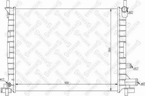 Stellox 10-25800-SX - Радиатор, охлаждение двигателя autospares.lv