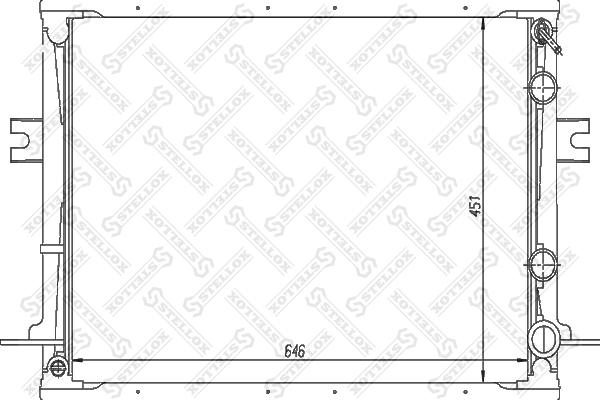 Stellox 10-25827-SX - Радиатор, охлаждение двигателя autospares.lv