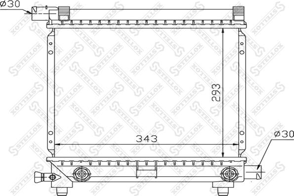 Stellox 10-25870-SX - Радиатор, охлаждение двигателя autospares.lv