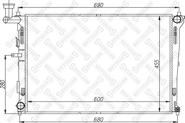 Stellox 10-25394-SX - Радиатор, охлаждение двигателя autospares.lv