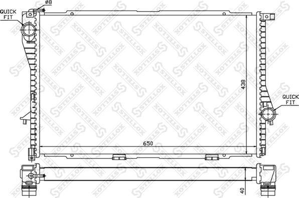 Stellox 10-25393-SX - Радиатор, охлаждение двигателя autospares.lv