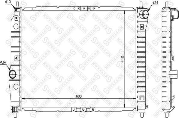 Stellox 10-25341-SX - Радиатор, охлаждение двигателя autospares.lv