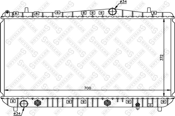 Stellox 10-25342-SX - Радиатор, охлаждение двигателя autospares.lv