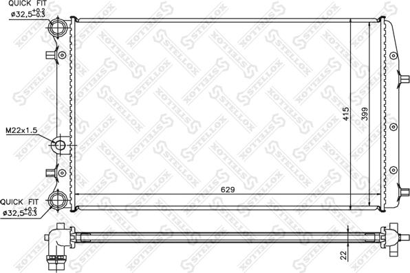 Stellox 10-25359-SX - Радиатор, охлаждение двигателя autospares.lv