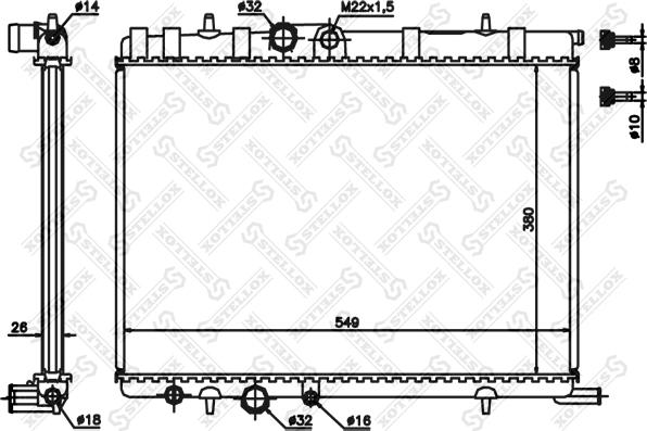 Stellox 10-25354-SX - Радиатор, охлаждение двигателя autospares.lv