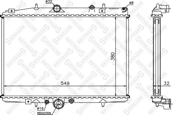 Stellox 10-25353-SX - Радиатор, охлаждение двигателя autospares.lv