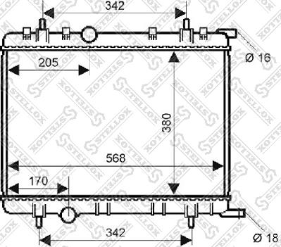 Stellox 10-25352-SX - Радиатор, охлаждение двигателя autospares.lv