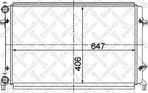 Stellox 10-25365-SX - Радиатор, охлаждение двигателя autospares.lv