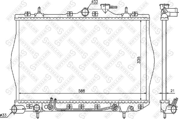 Stellox 10-25302-SX - Радиатор, охлаждение двигателя autospares.lv