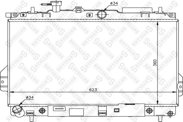 Stellox 10-25307-SX - Радиатор, охлаждение двигателя autospares.lv