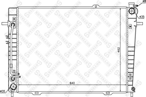 Stellox 10-25316-SX - Радиатор, охлаждение двигателя autospares.lv