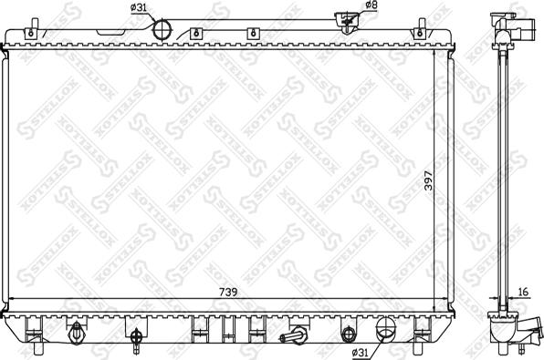 Stellox 10-25383-SX - Радиатор, охлаждение двигателя autospares.lv