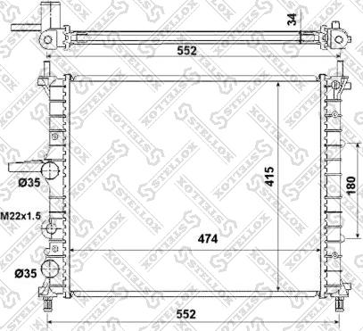 Stellox 10-25331-SX - Радиатор, охлаждение двигателя autospares.lv