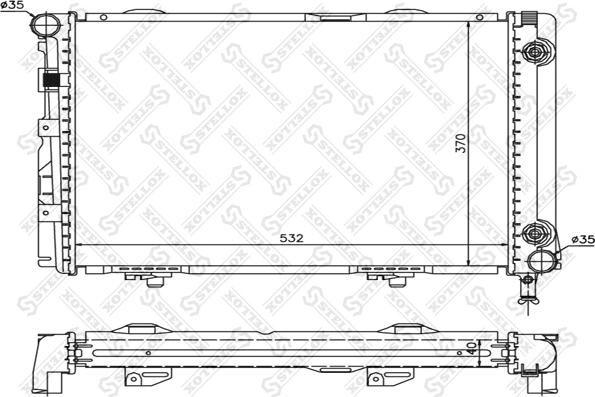 Stellox 10-25333-SX - Радиатор, охлаждение двигателя autospares.lv