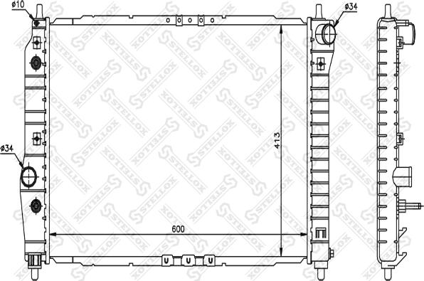 Stellox 10-25324-SX - Радиатор, охлаждение двигателя autospares.lv