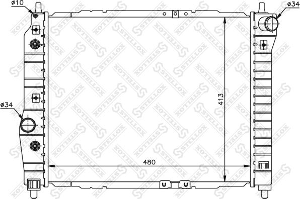 Stellox 10-25323-SX - Радиатор, охлаждение двигателя autospares.lv