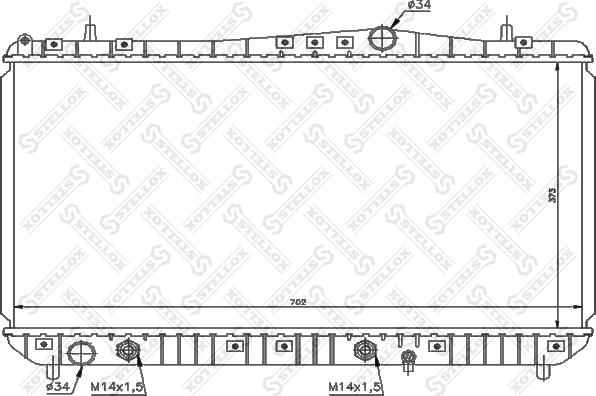 Stellox 10-25322-SX - Радиатор, охлаждение двигателя autospares.lv