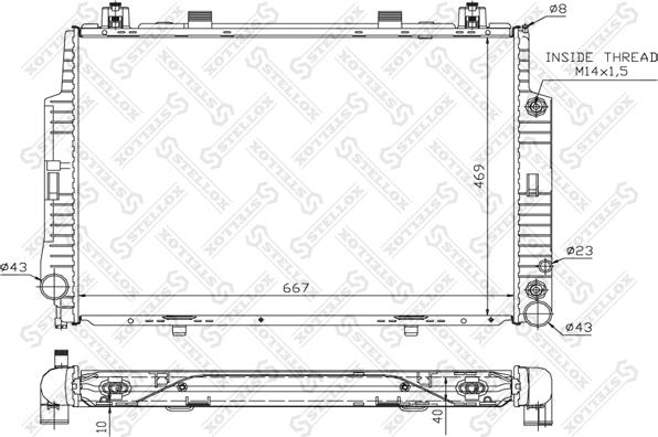 Stellox 10-25373-SX - Радиатор, охлаждение двигателя autospares.lv