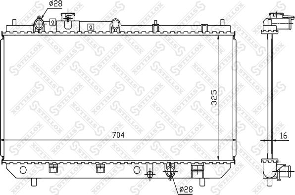 Stellox 10-25377-SX - Радиатор, охлаждение двигателя autospares.lv