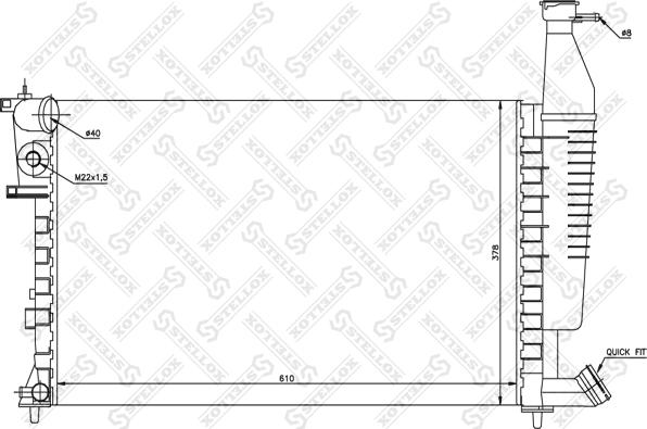 Stellox 10-25297-SX - Радиатор, охлаждение двигателя autospares.lv