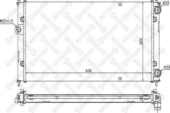 Stellox 10-25245-SX - Радиатор, охлаждение двигателя autospares.lv