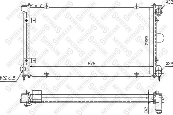 Stellox 10-25246-SX - Радиатор, охлаждение двигателя autospares.lv