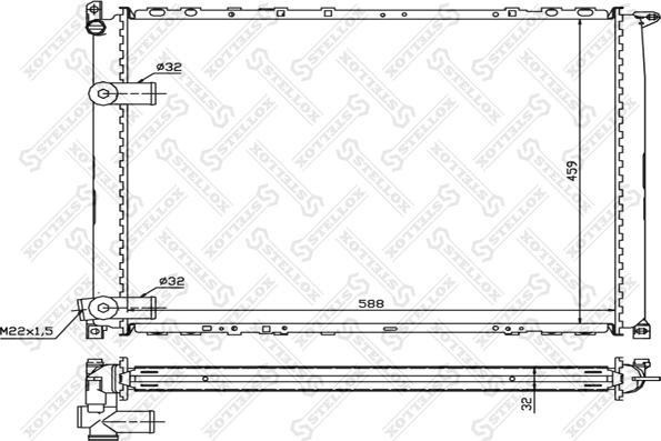 Stellox 10-25240-SX - Радиатор, охлаждение двигателя autospares.lv