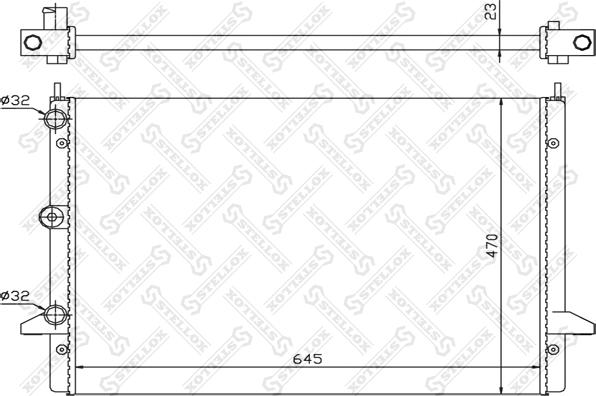 Stellox 10-25242-SX - Радиатор, охлаждение двигателя autospares.lv