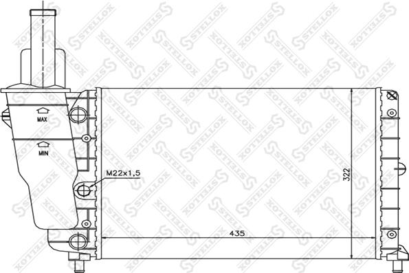 Stellox 10-25255-SX - Радиатор, охлаждение двигателя autospares.lv