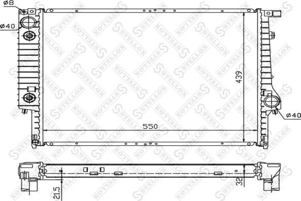 Stellox 10-25256-SX - Радиатор, охлаждение двигателя autospares.lv