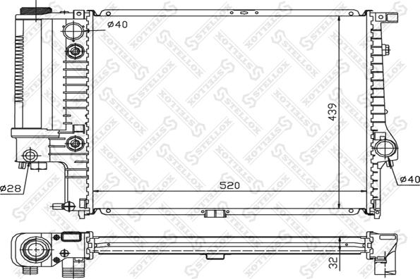 Stellox 10-25250-SX - Радиатор, охлаждение двигателя autospares.lv