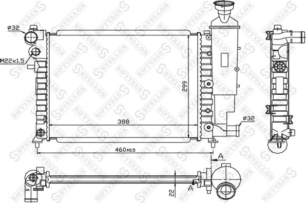 Stellox 10-25269-SX - Радиатор, охлаждение двигателя autospares.lv