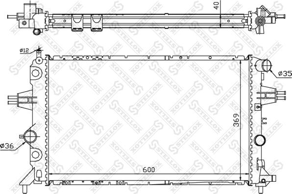 Stellox 10-25265-SX - Радиатор, охлаждение двигателя autospares.lv